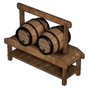 Wooden Barrel Shelf