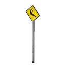Beware of Eikthyrdeer Sign